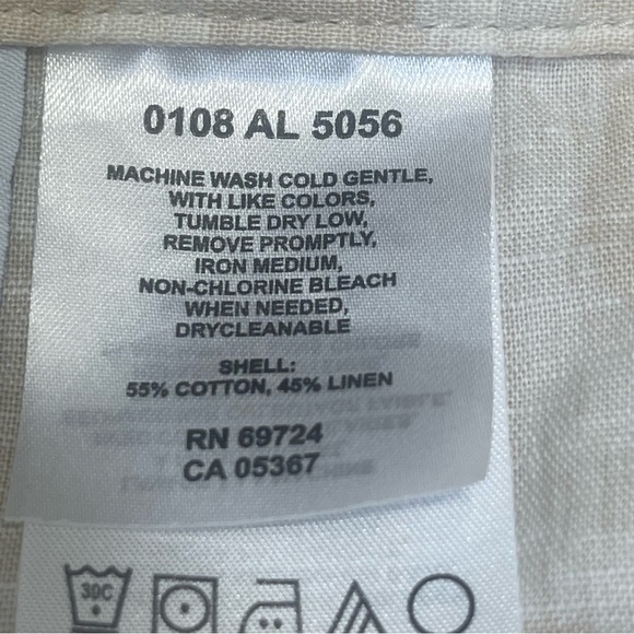 Columbia Linen/Cotton Blend Drawstring Skirt Medium - Picture 4 of 7